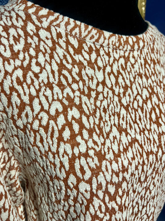 Loft Orange Leopard Blouse