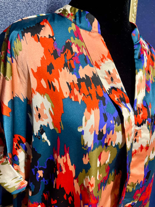 SHEIN Silky Short Sleeve Blouse