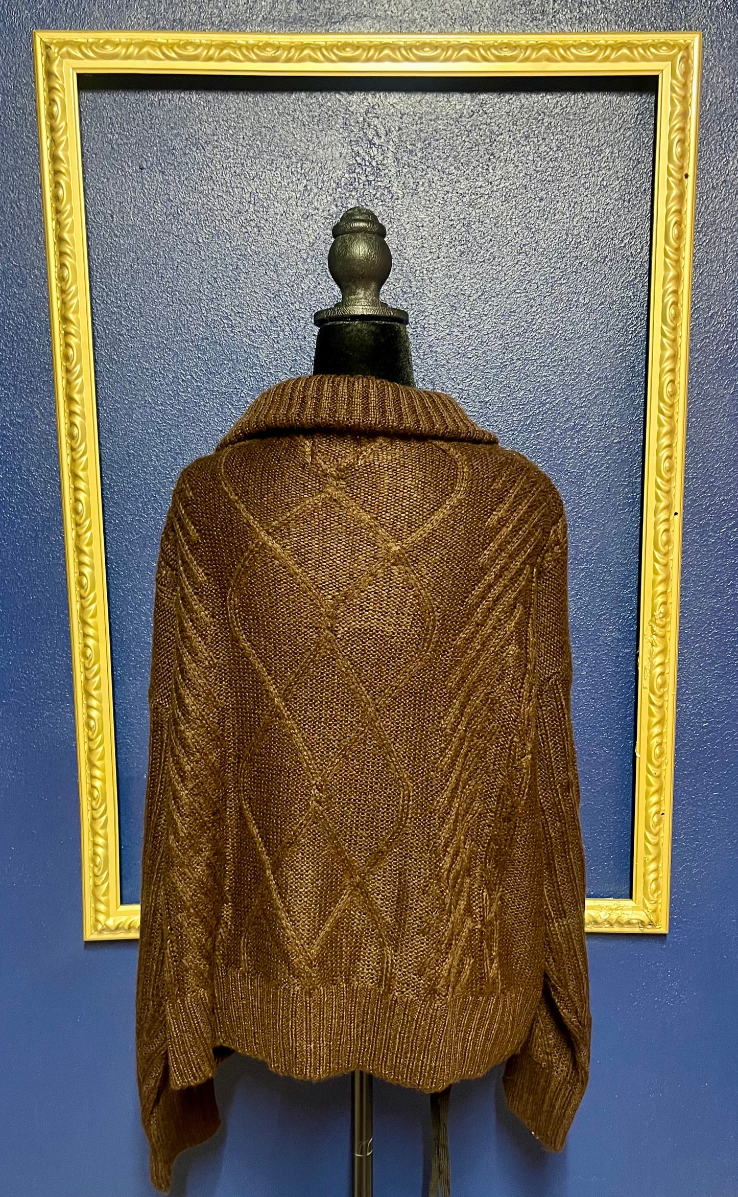 SNDYS Brown Quarter Zip Sweater