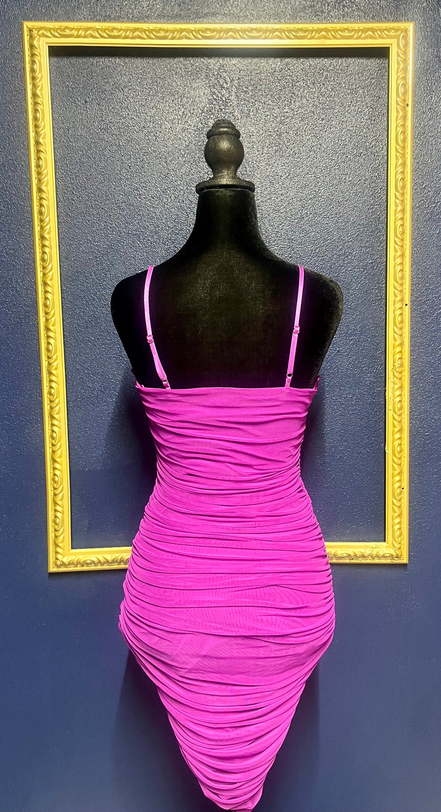 AFRM Bright Purple Rouched Mini Dress