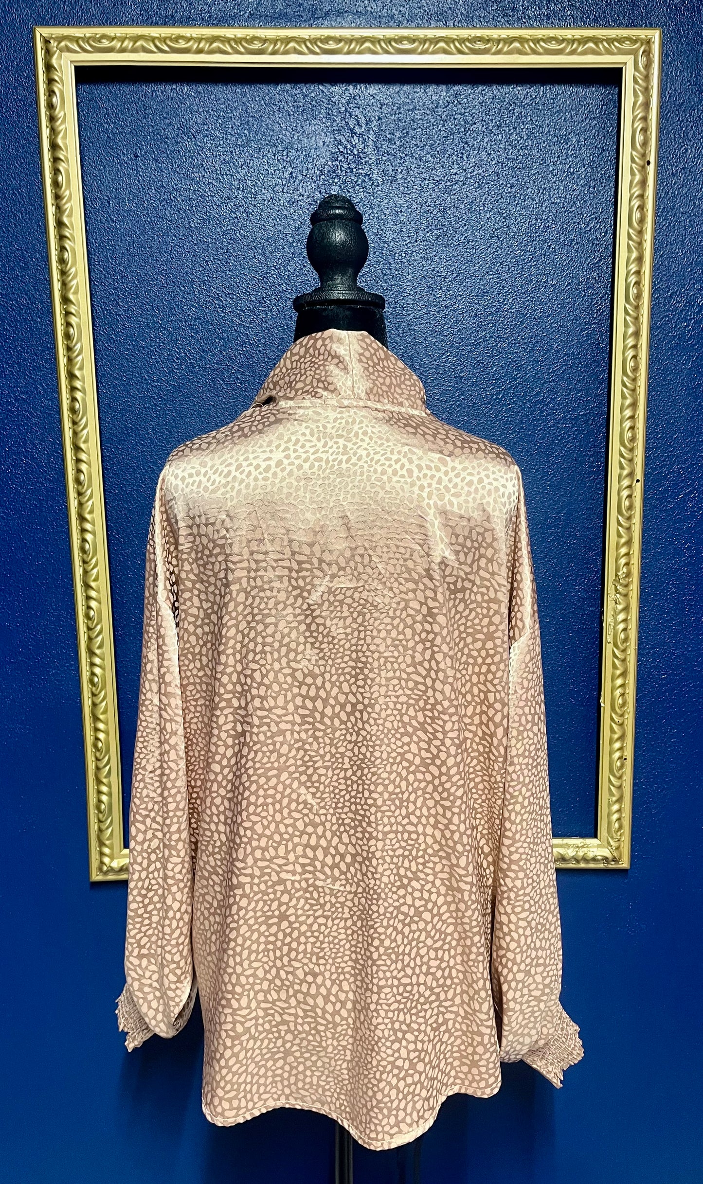 Vici Gold Leopard Front Tie Blouse