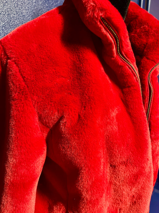 Sanctuary Red Fur Coat