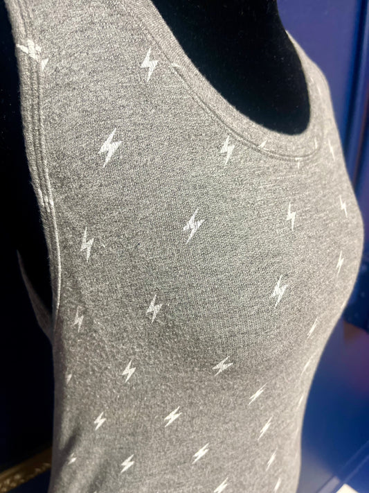 Monrow French Terry Lightning Bolt Dress