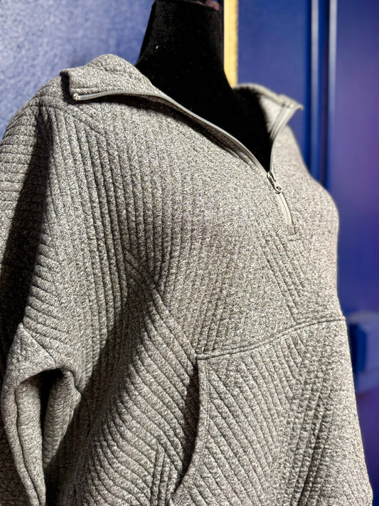 GapFit Grey Quilted Pullover