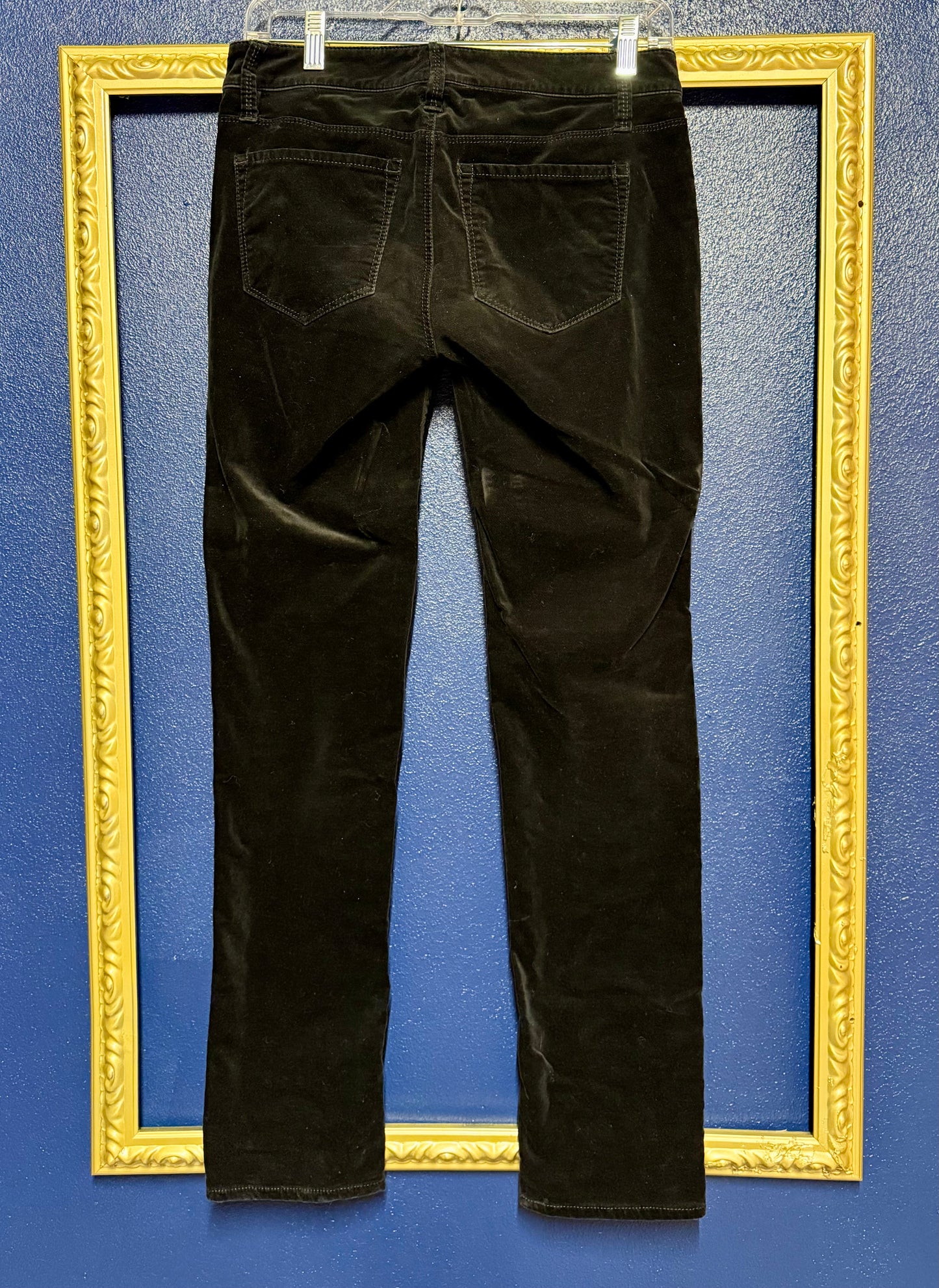 Ann Taylor Modern Fit Black Velvet Pants