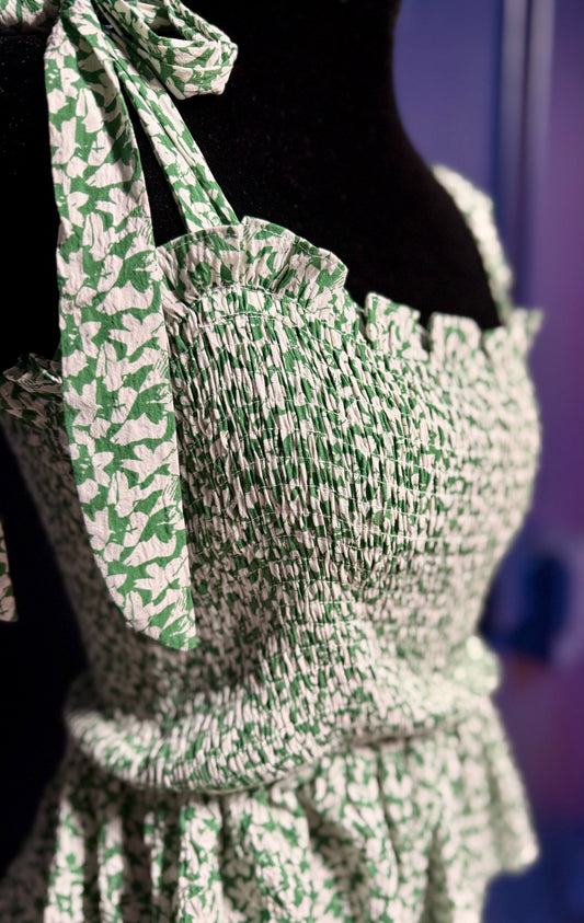 Lumiere Smocked Floral Top