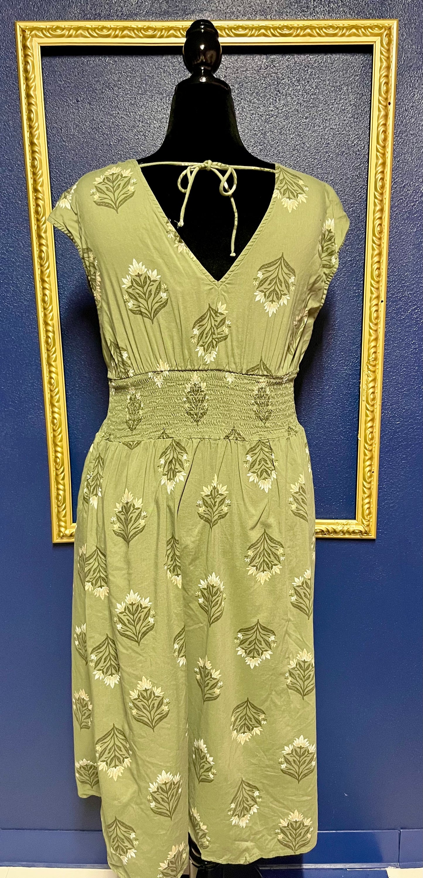 Old Navy Olive Floral Dress