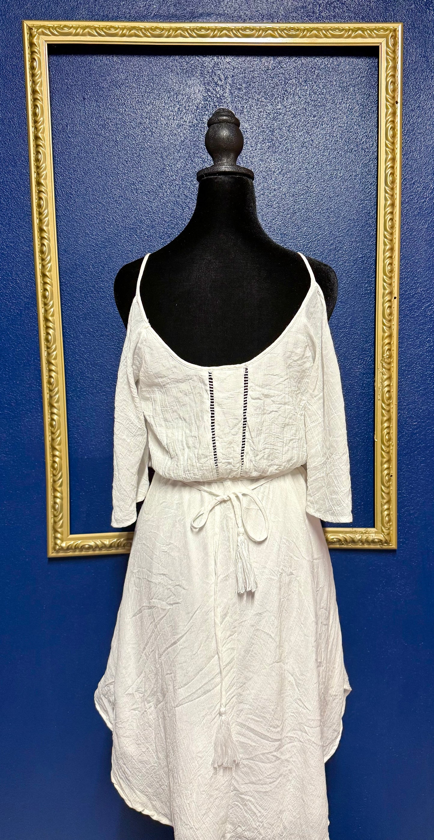 Gianni Bini White Embroidered Dress