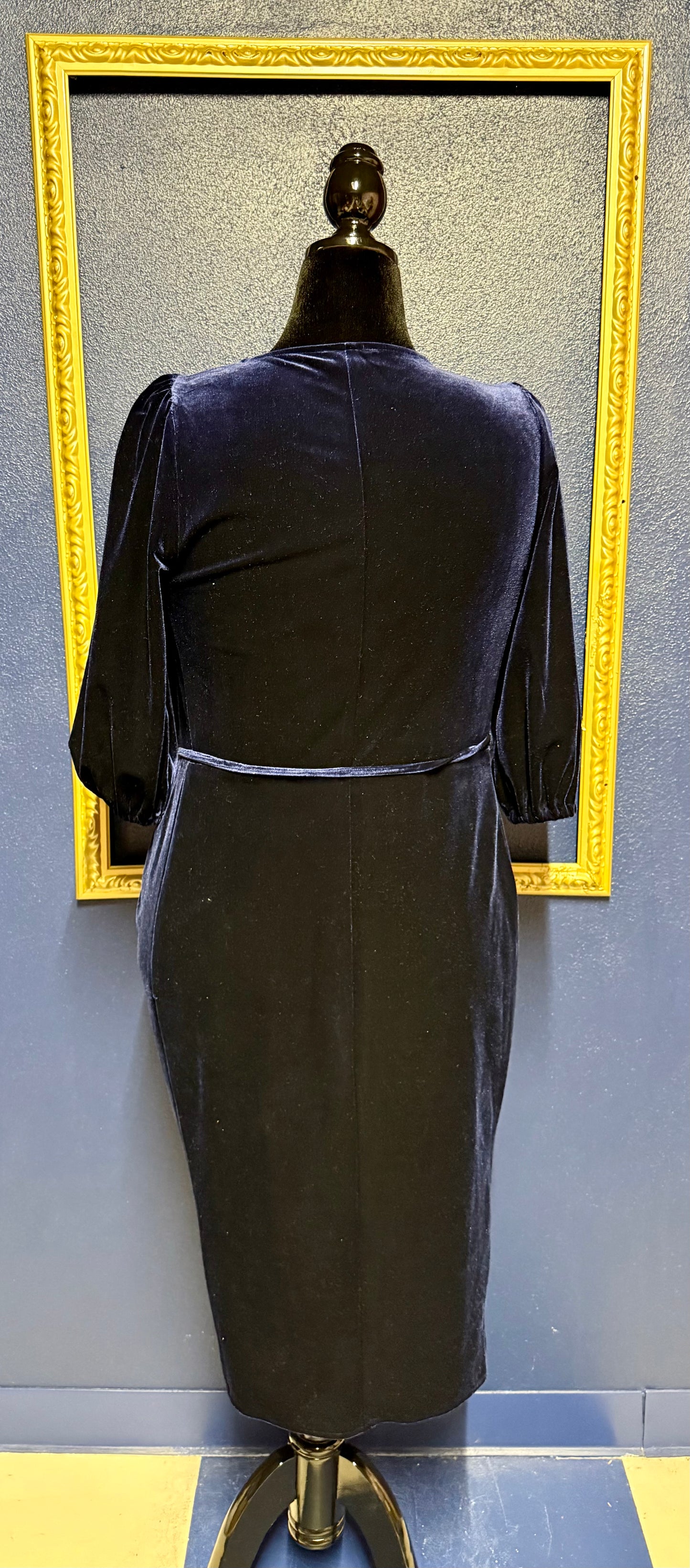 Lucy Paris Blue Velvet Dress