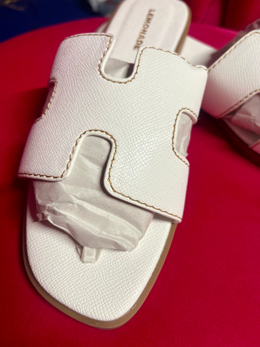 Lemonade White Sandals