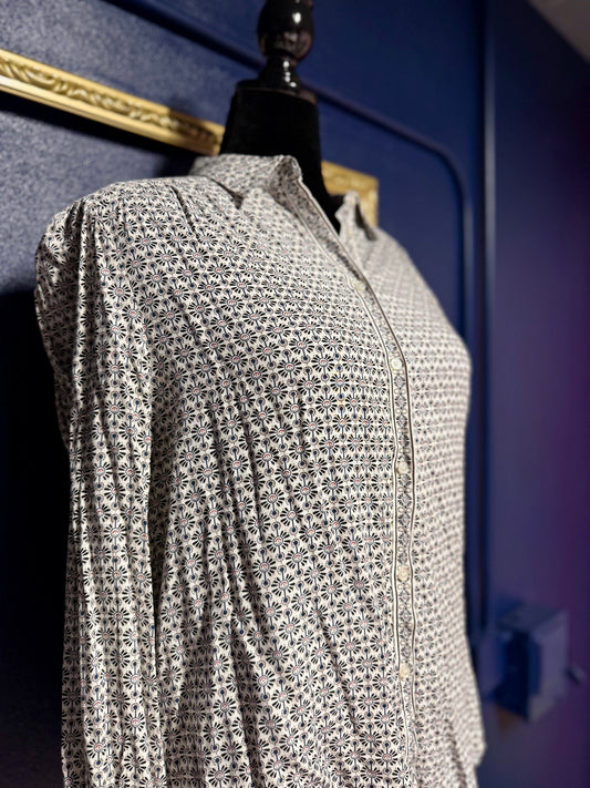 Max Studio Print Button Down