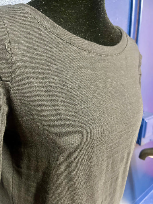 Loft Textured Black Tee