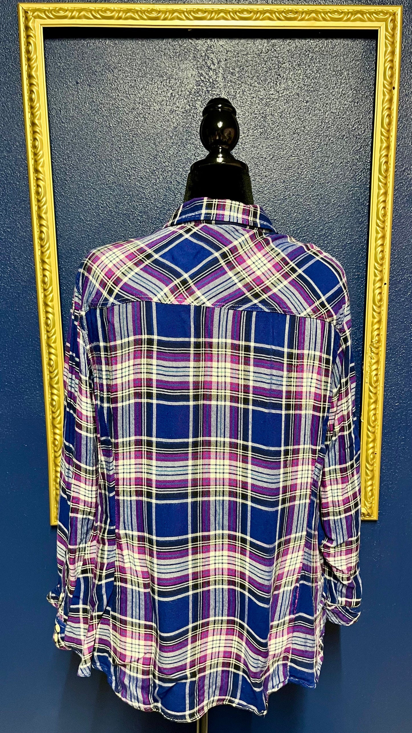 Maurice's Blue Plaid Flannel