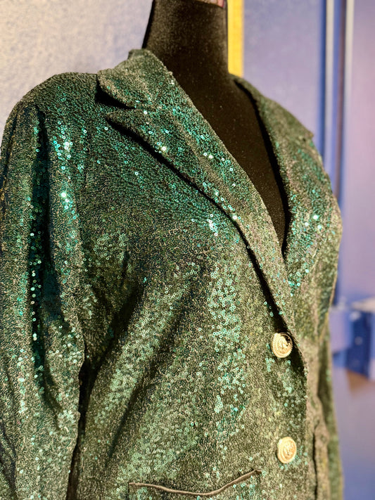 Anna Kaci Green Sequin Blazer