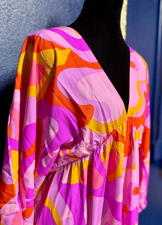 Tyche Bright Swirl Print Maxi