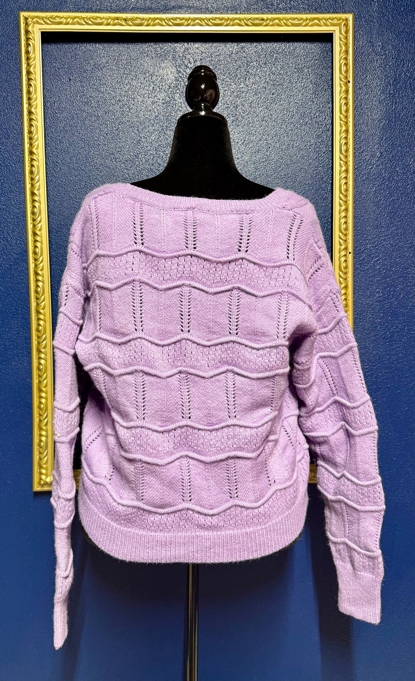 Belle Lavender Cropped Cardigan