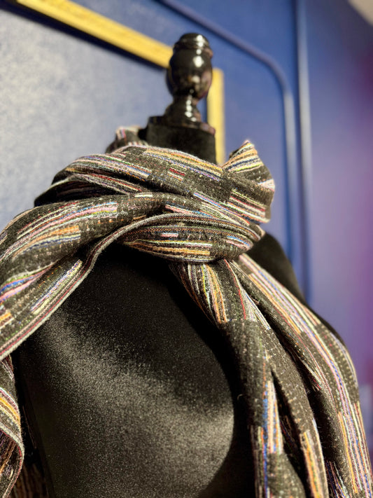 Colorful Black Scarf