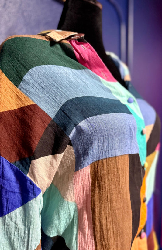 Derhy Geometric Button Down