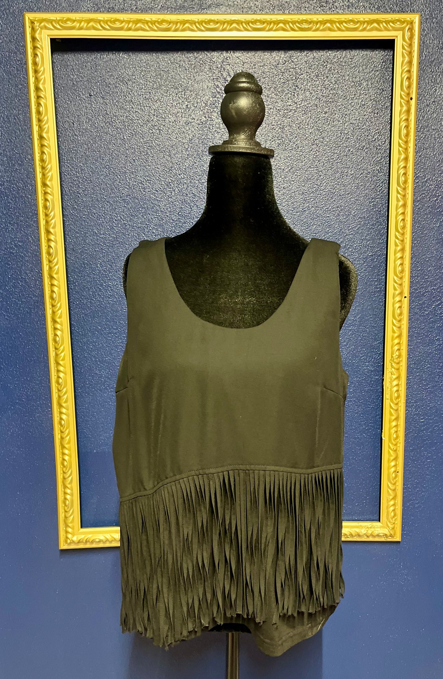 Pixley Black Fringe Tank