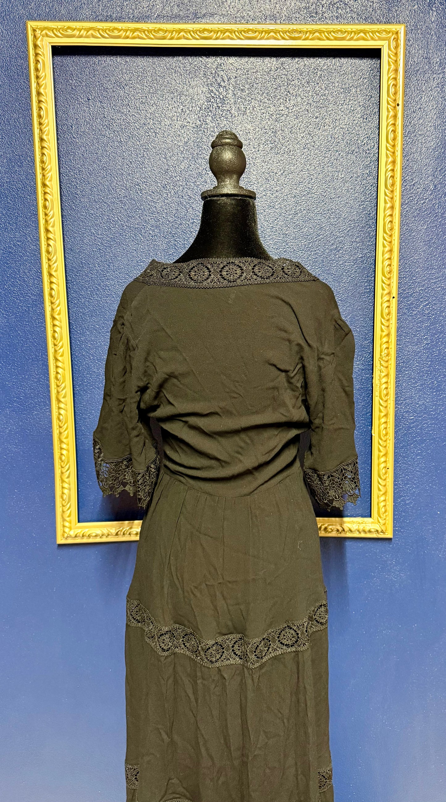 Forever 21 Black Embroidered Duster