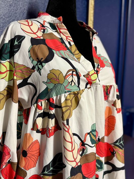 Vibrant Floral Dress