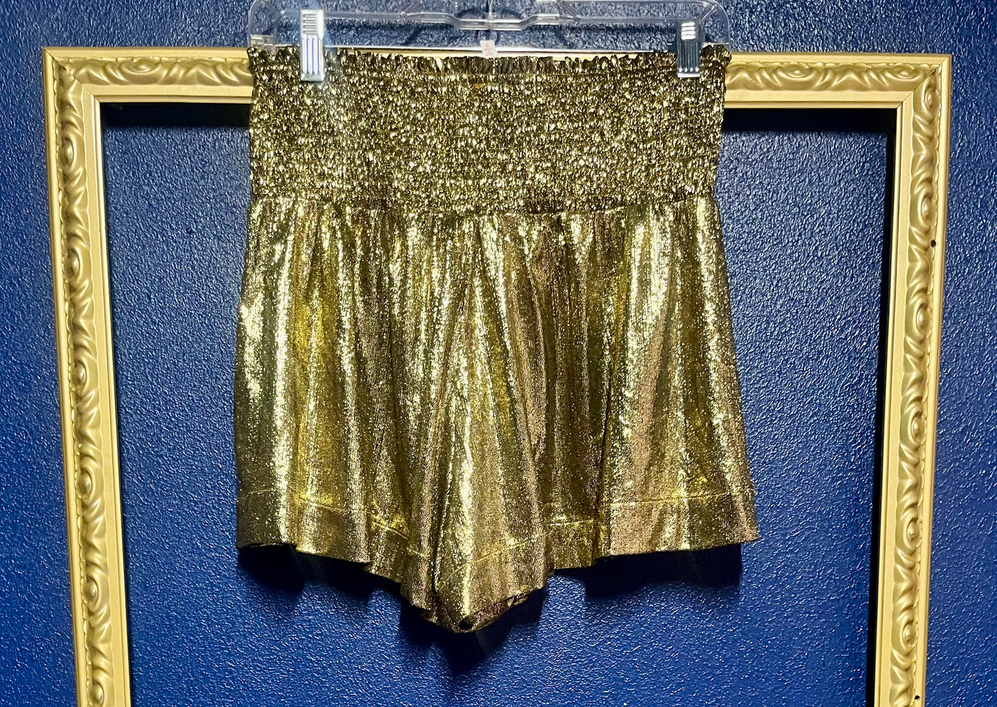 TCEC Gold Lamé Shorts