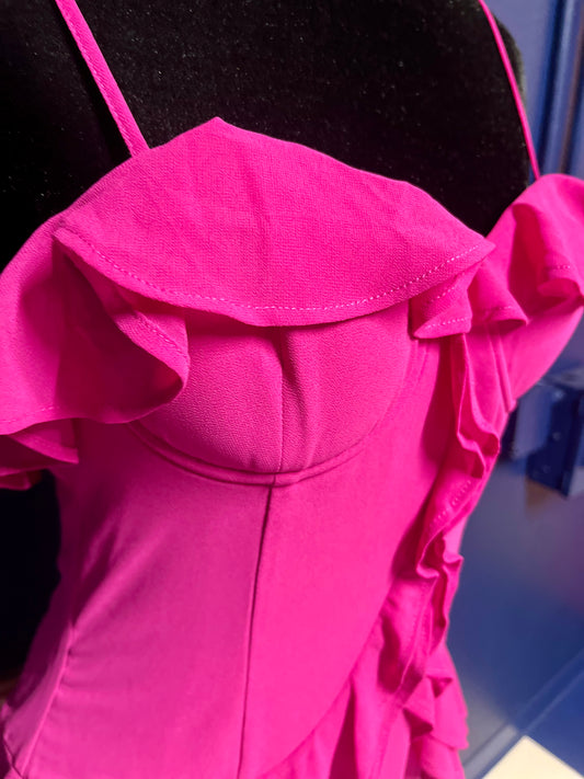 Lovers and Friends Fuchsia Tiered Dress