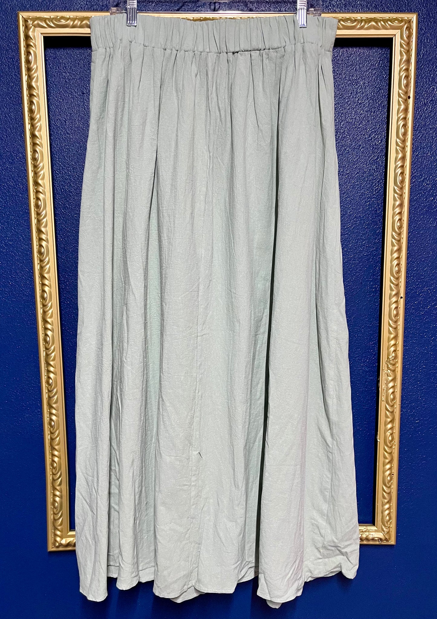 Sage Green Flowy Maxi Skirt