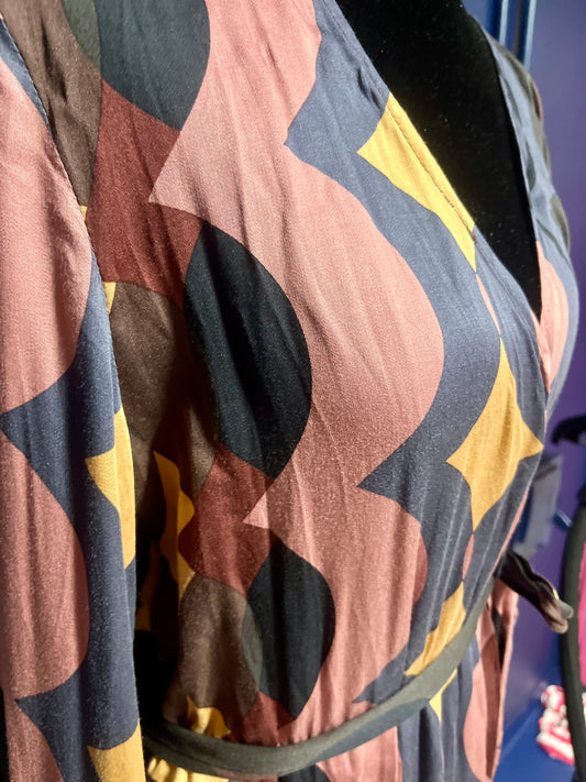 Vici Geometric Wrap Dress