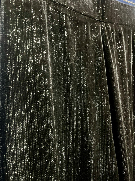 Black Shimmery Velvet Pants