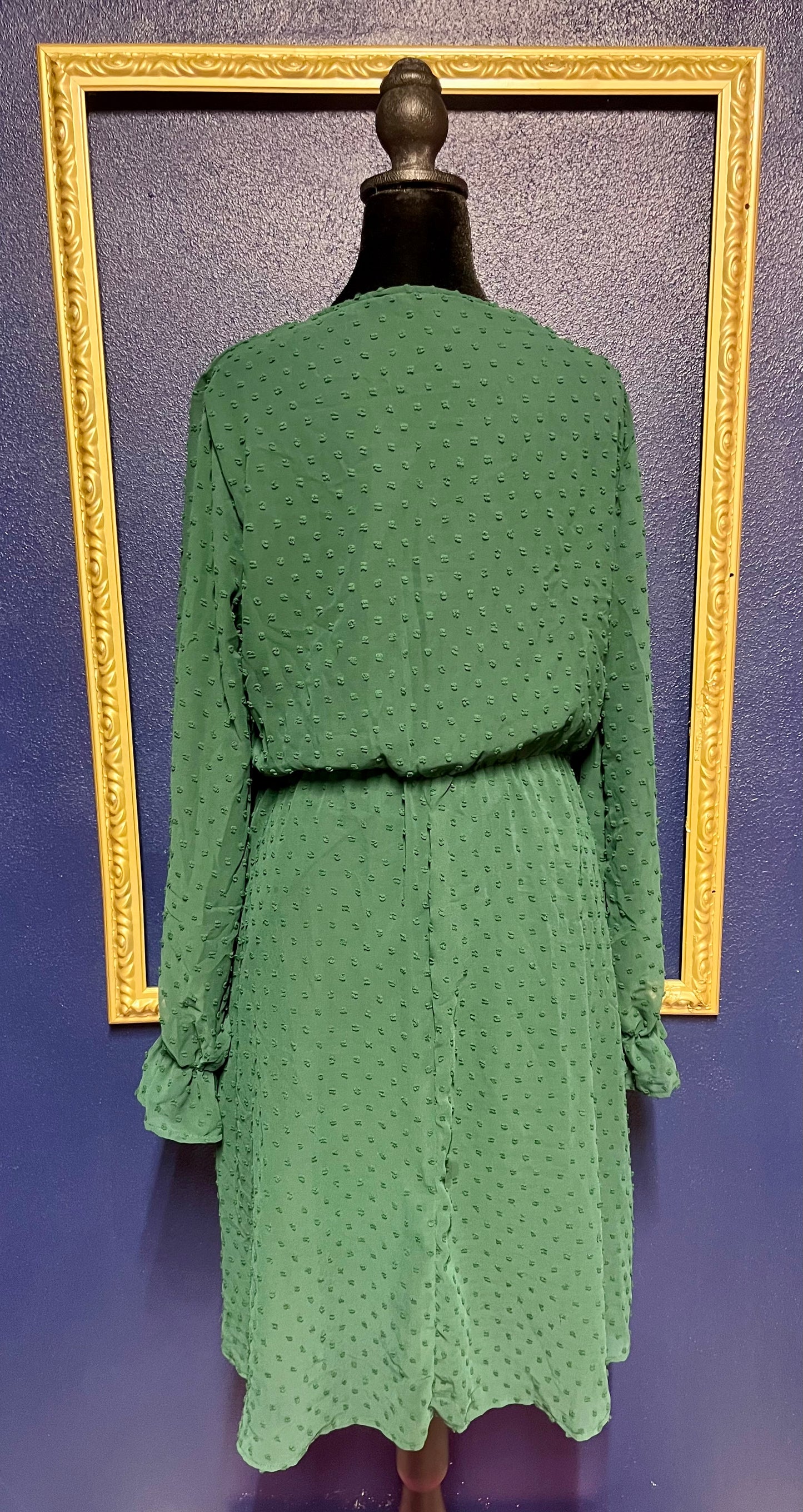 Emerald Green Dot Dress