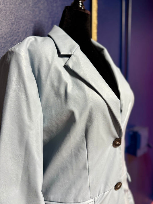 Aureum Blue Pleather Blazer