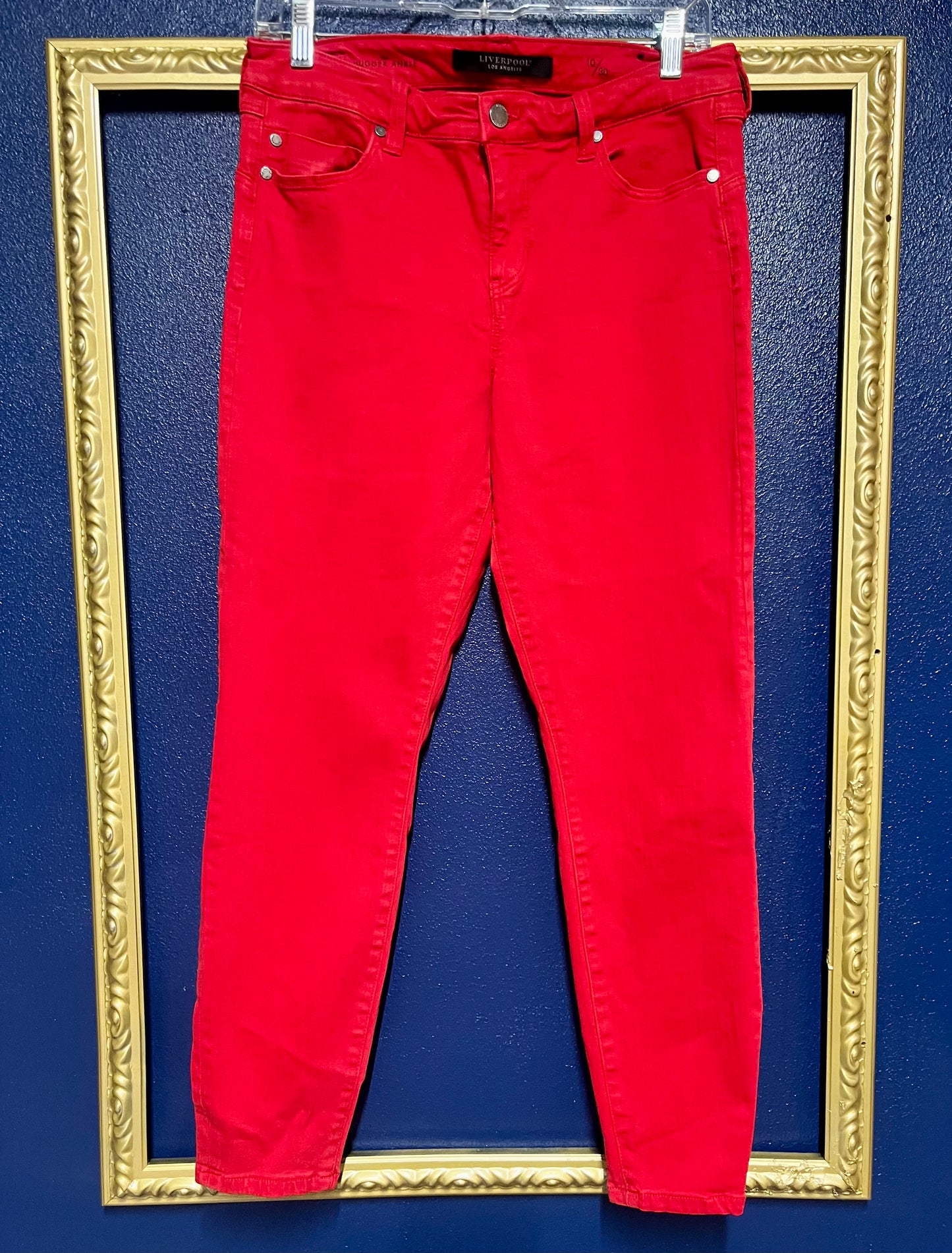 Liverpool Red Hugger Ankle Jeans