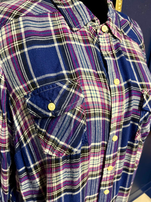 Maurice's Blue Plaid Flannel