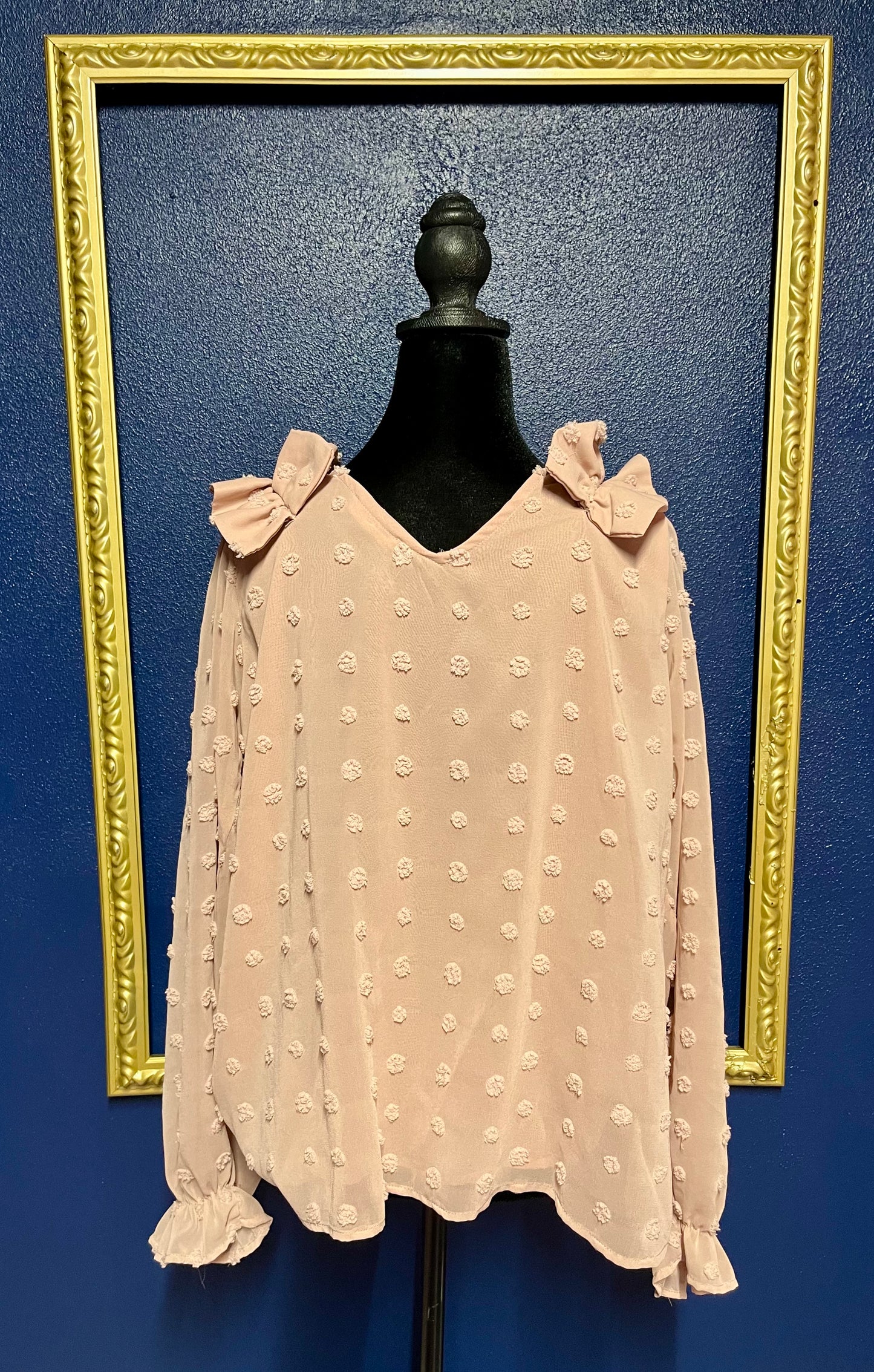 Entro Mauve Textured Blouse