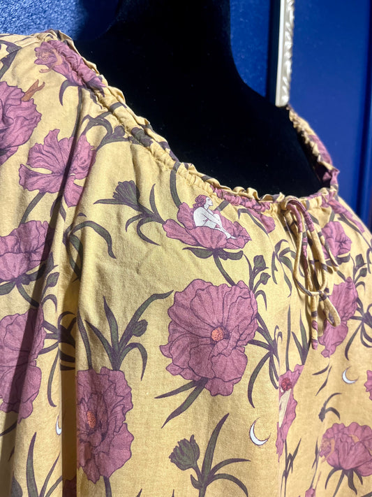 Till Blush of Night Floral Blouse