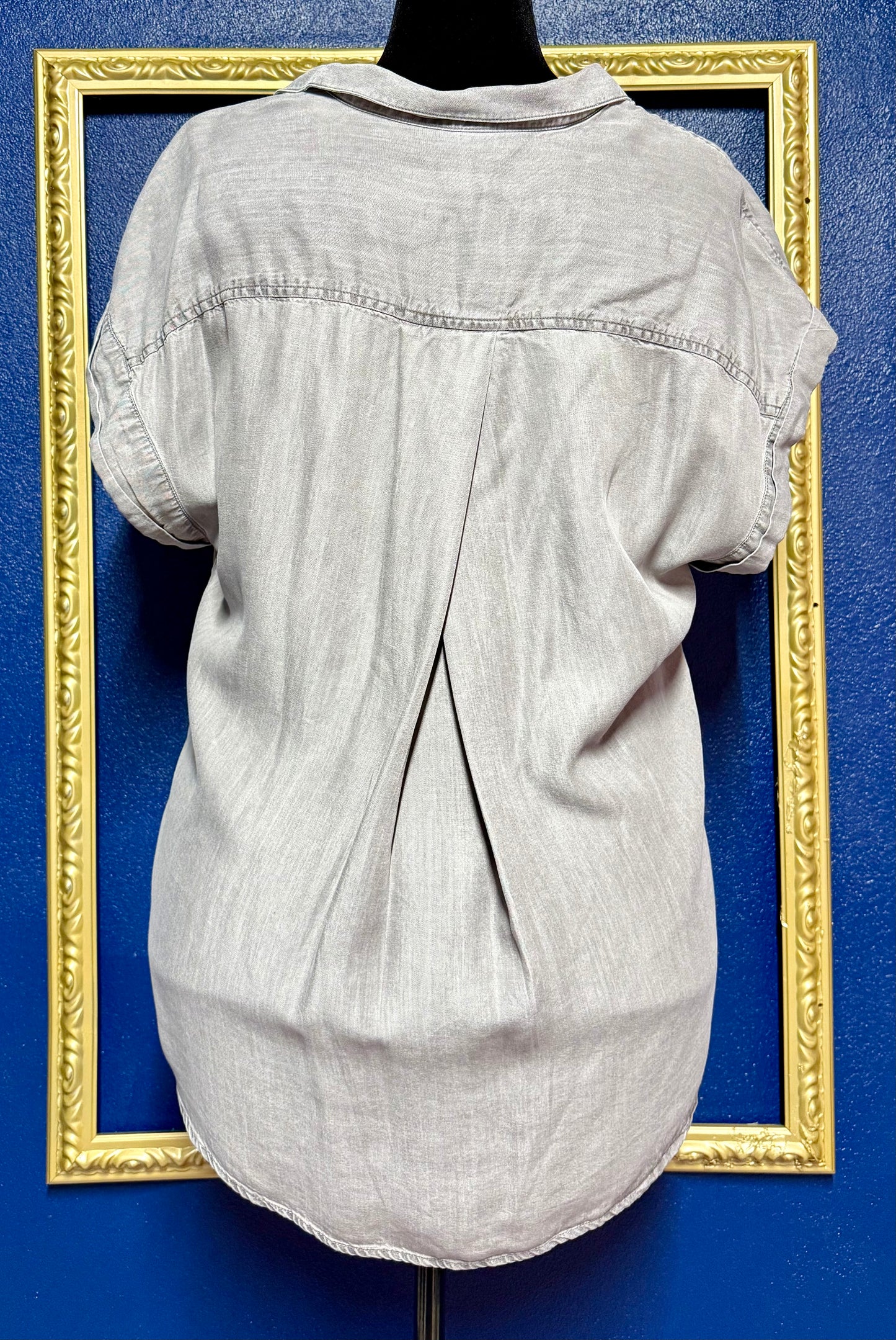 Jach's Girlfriend Gray Button Down