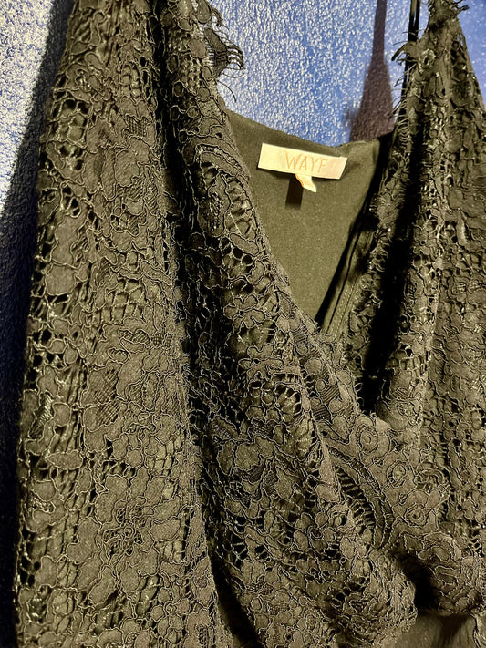 WAYF Black Lace Bodysuit