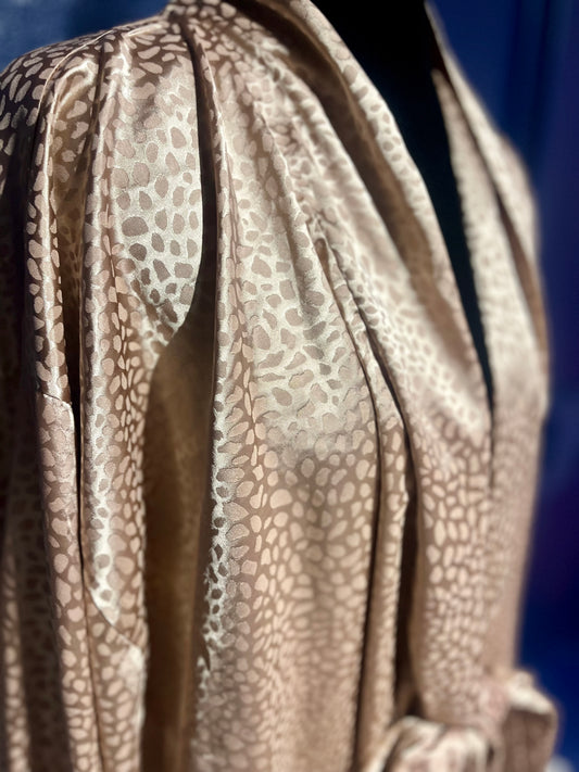 Vici Gold Leopard Front Tie Blouse