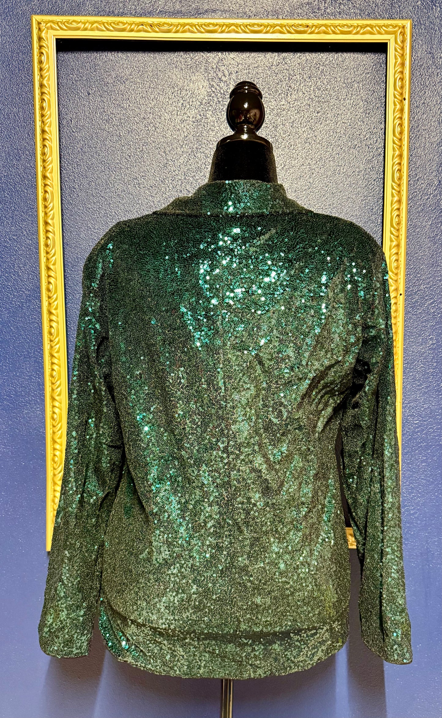 Anna Kaci Green Sequin Blazer