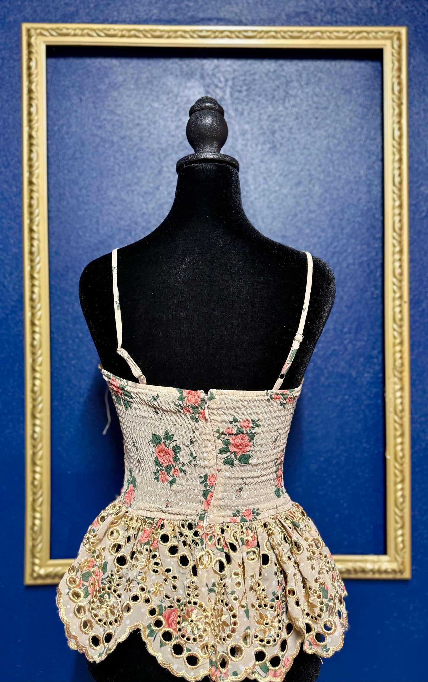 Vici Floral Eyelet Peplum