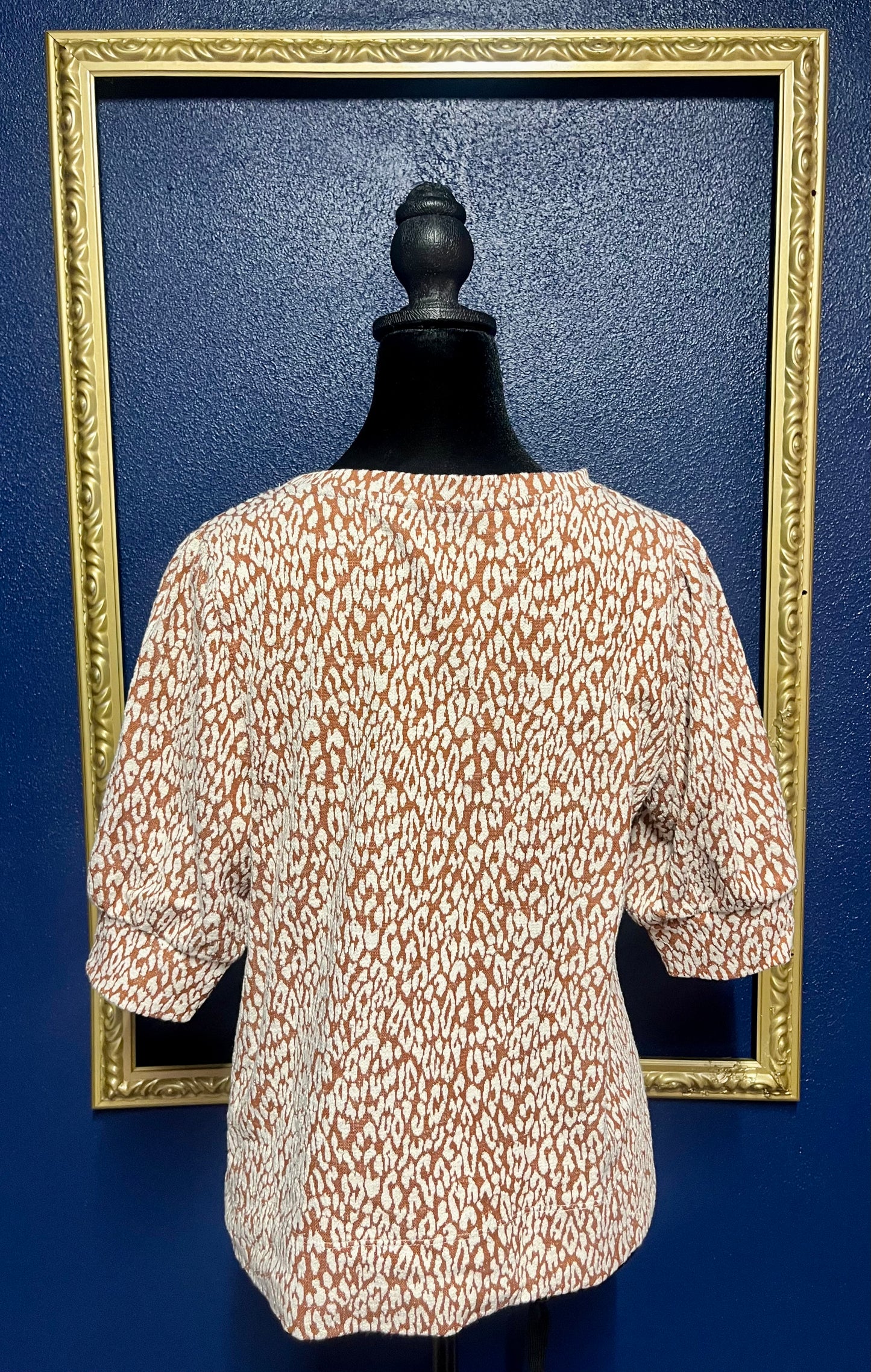 Loft Orange Leopard Blouse