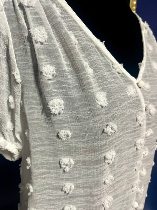 E&M Sheer Dot Blouse