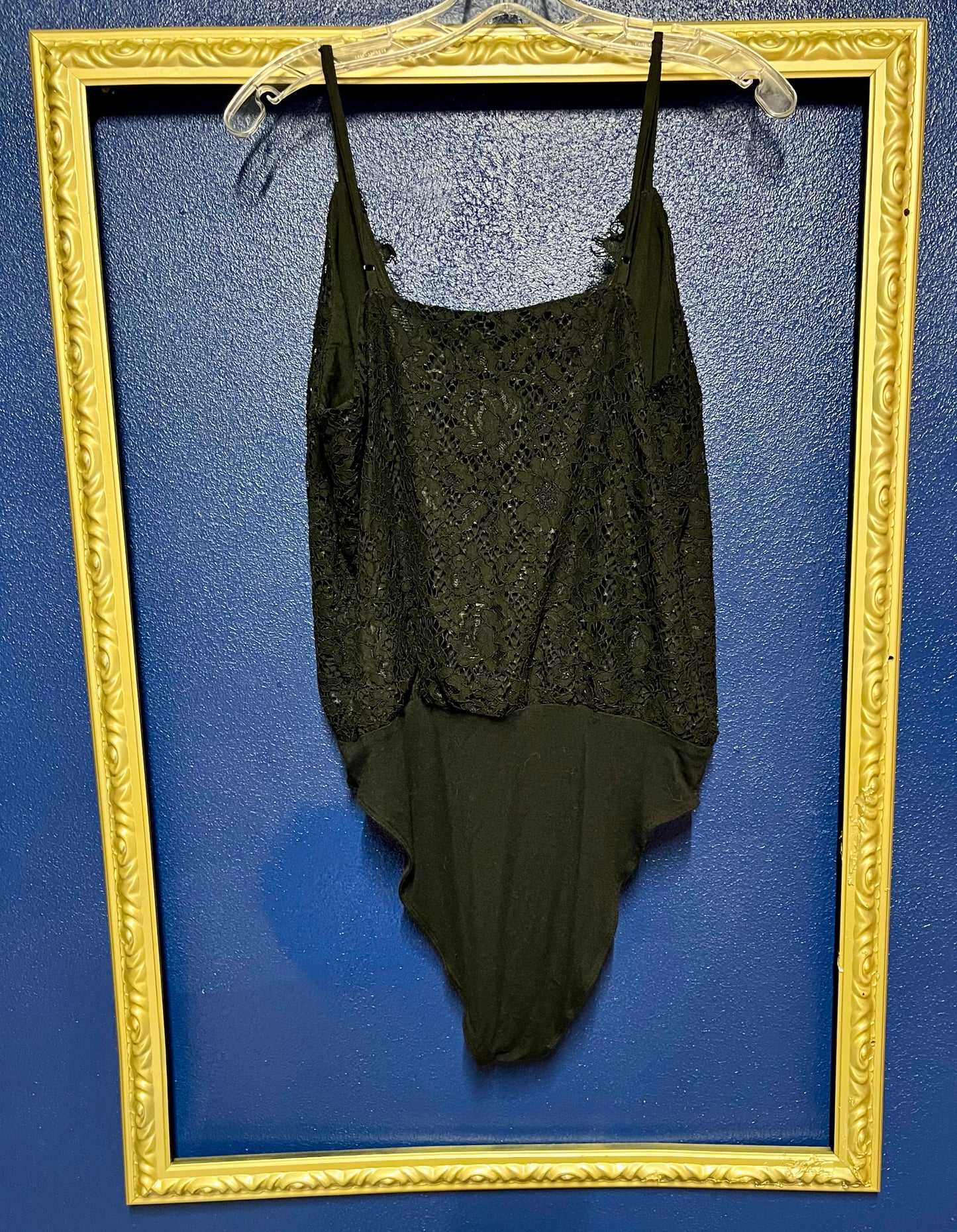 WAYF Black Lace Bodysuit