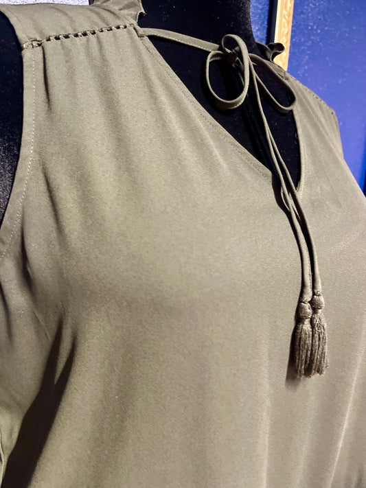 Maison Jules Olive Peplum Blouse