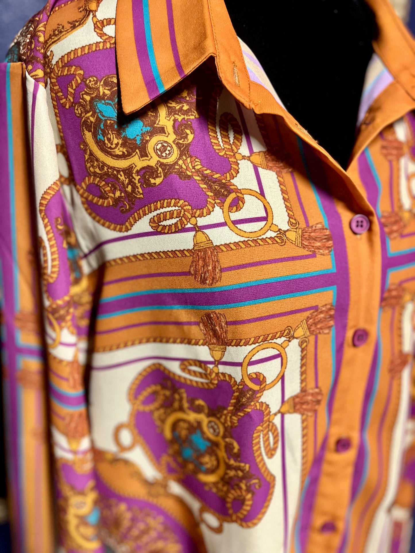 Flying Tomato Print Button Up Blouse