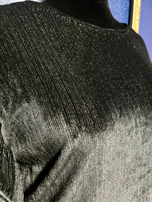 Jess Lea Black Shimmery Velvet Blouse