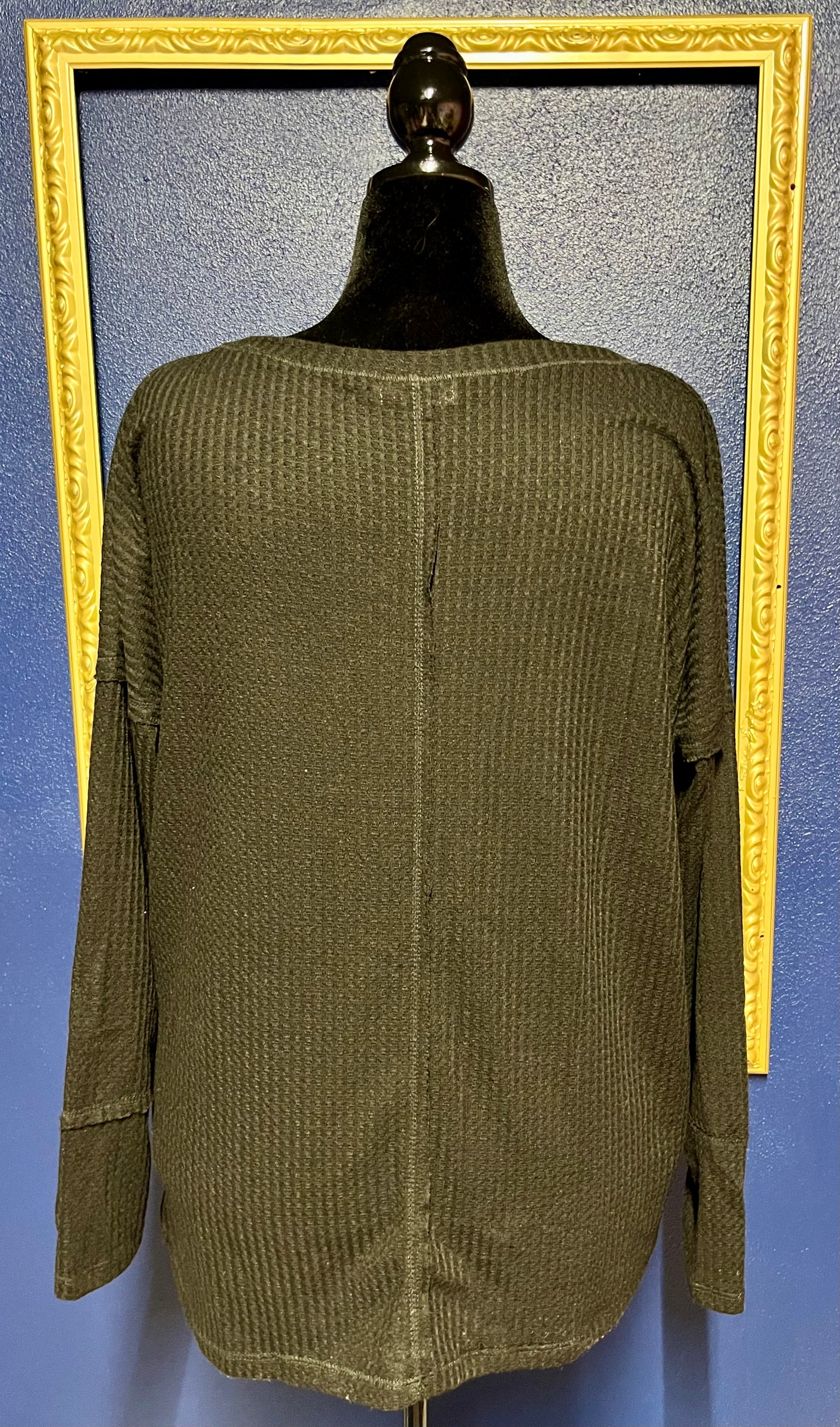 Jess Lea Black Waffle Knit Tee