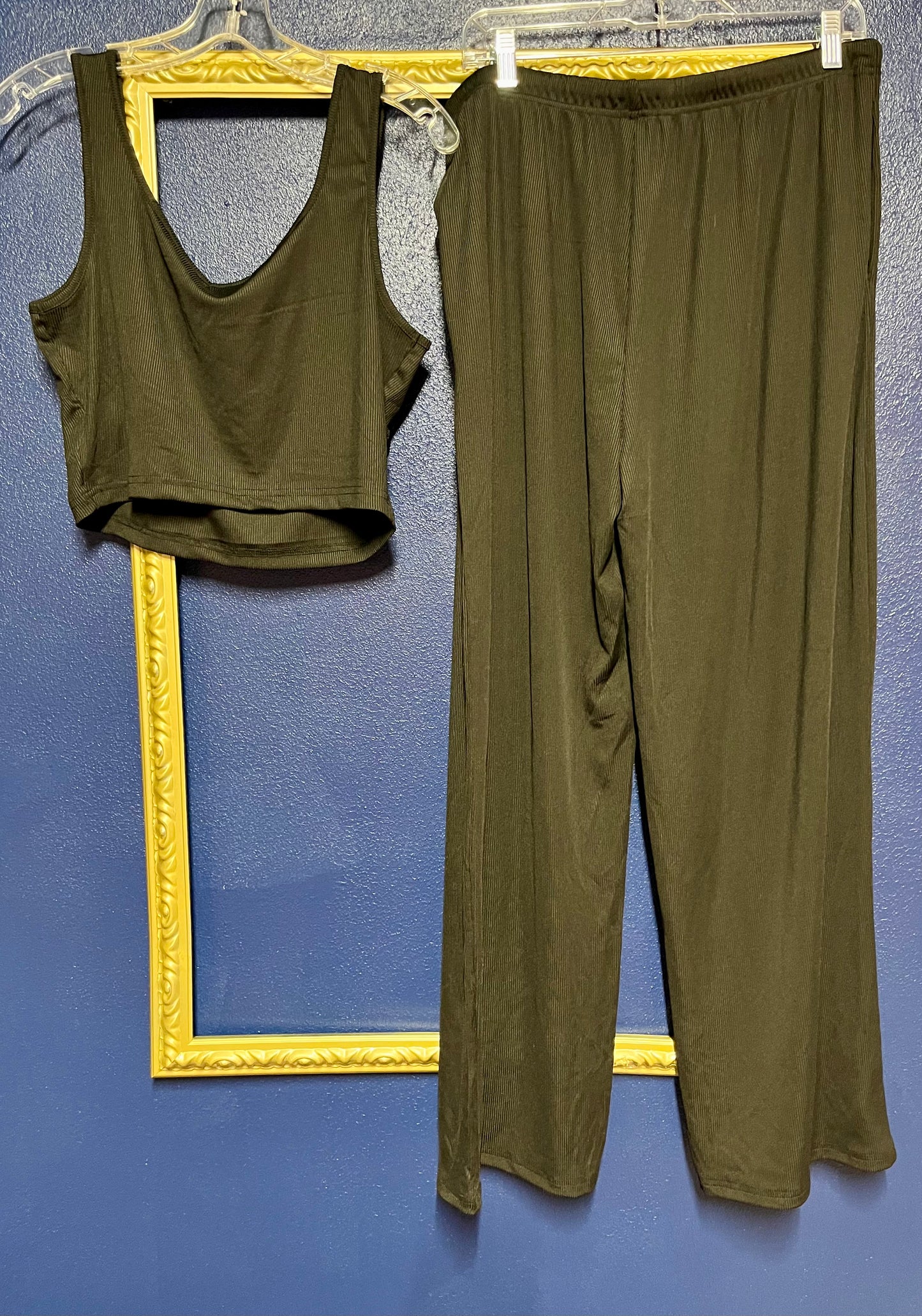 Ekouaer Ribbed Lounge Set