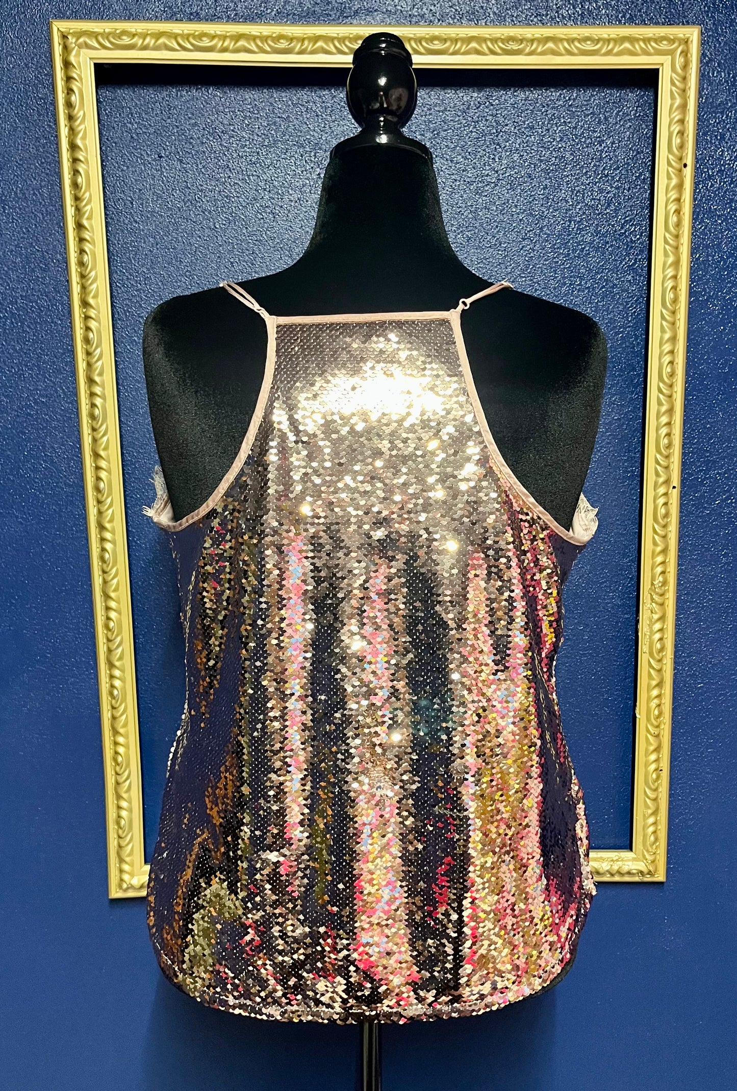 Nine West Sequin and Lace Blouse